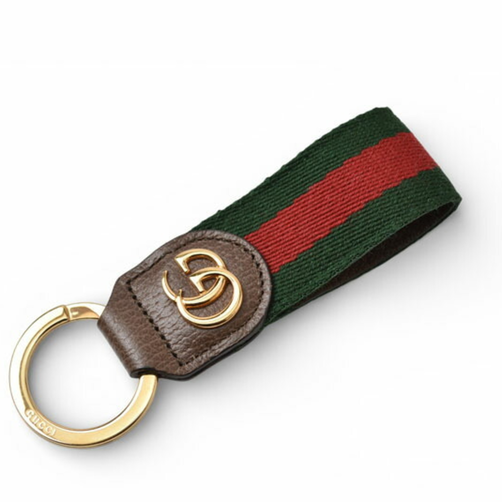 Gucci Key Ring Keychain Gucci Green Red Line Gold Ophidia 523161 He2ng 8742